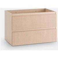 Nilia L80cm Wall-Mounted 2-Drawer Vanity Unit