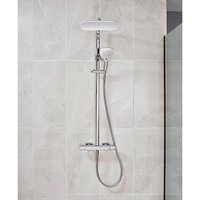 Triton Velino Dual Cool Touch Thermostatic Bar Mixer Shower with Diverter - Chrome