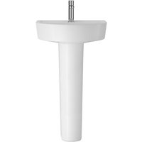 Affine June Full Pedestal 420mm 1 Tap Hole Bathroom Basin