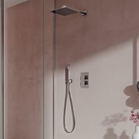 Aqualisa Dream Thermostatic Mixer Shower - Concealed with Handset & Wall Fixed Head - Square