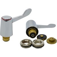 4TRADE 3/4in Lever Bath Tap Heads Chrome Plated