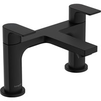 Hansgrohe Rebris E 2-hole rim mounted bath mixer - Matt Black - 72480670