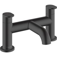 Hansgrohe Vernis Blend 2-hole rim mounted bath mixer - Matt Black - 71442670