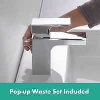 Hansgrohe Vernis Shape Single lever basin mixer 70 with pop-up waste set - Chrome - 71560000