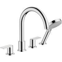 Hansgrohe Vernis Shape 4-hole rim mounted bath mixer - Chrome - 71459000