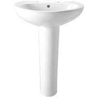 Bathrooms From Travis Perkins Basin & Pedestal with 2 Tap Hole